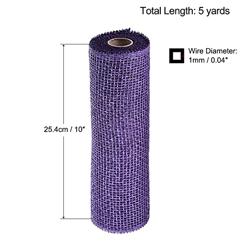 sourcing map Home Garden ruban toile jute violet 10 pouces 5 yards
