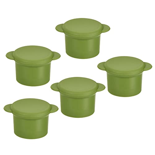 sourcing map Bouchon Bouteille Silicone Vert 27mm 5 Pièces