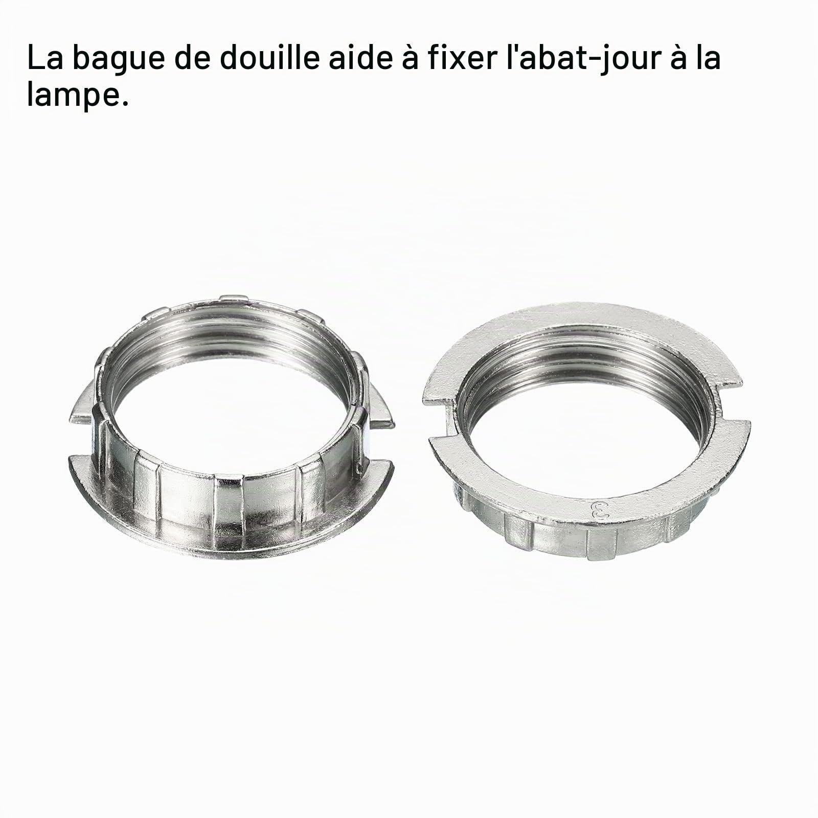 Sourcingmap Industrial anneau douille G9 M20 abat-jour 4pcs blanc