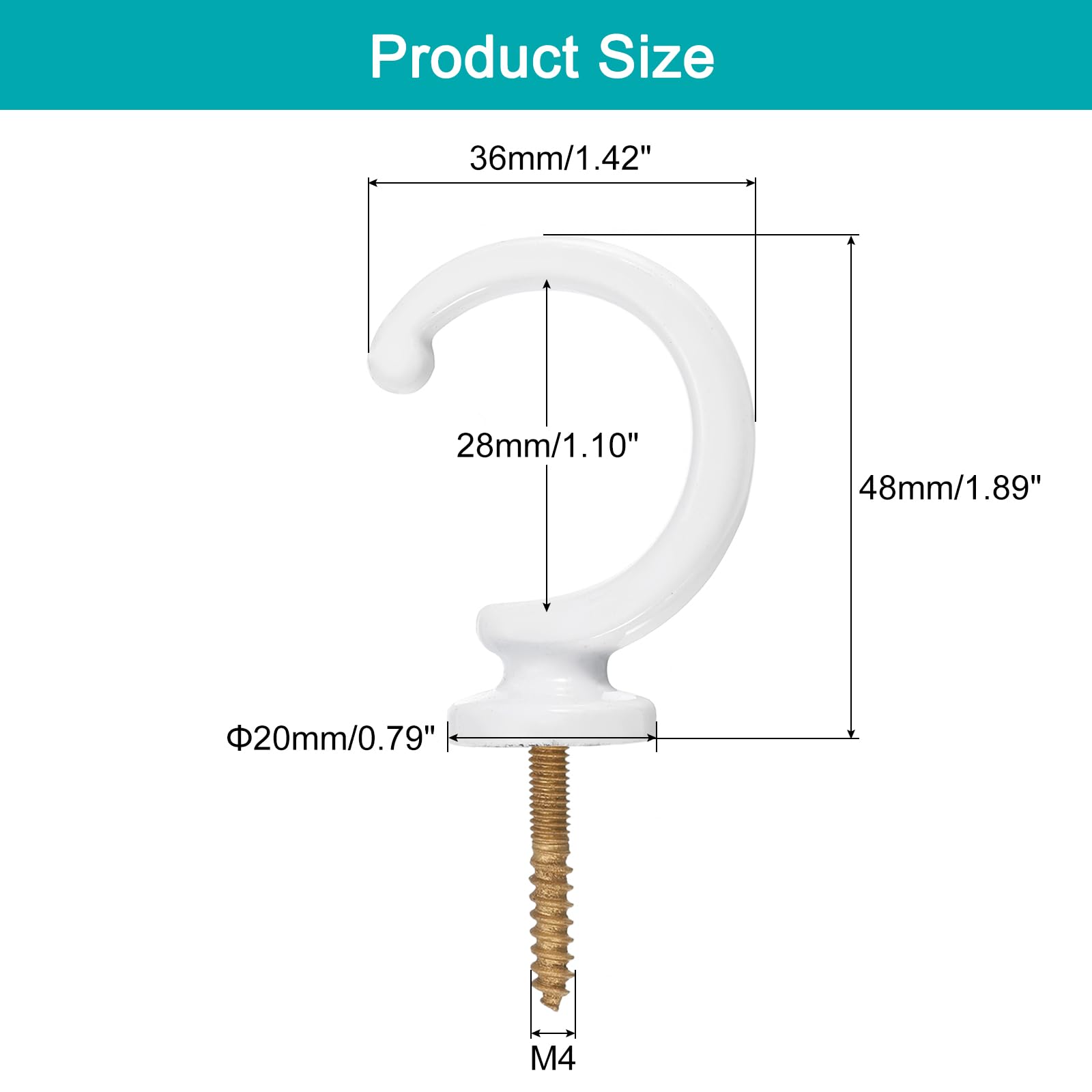 Sourcingmap Home & Garden Embrasse rideau alu blanc x2