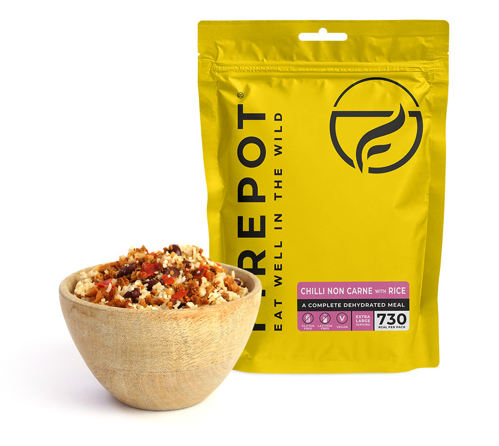 Firepot Chilli Non Carne and Rice plat lyophilisé 135g vegan