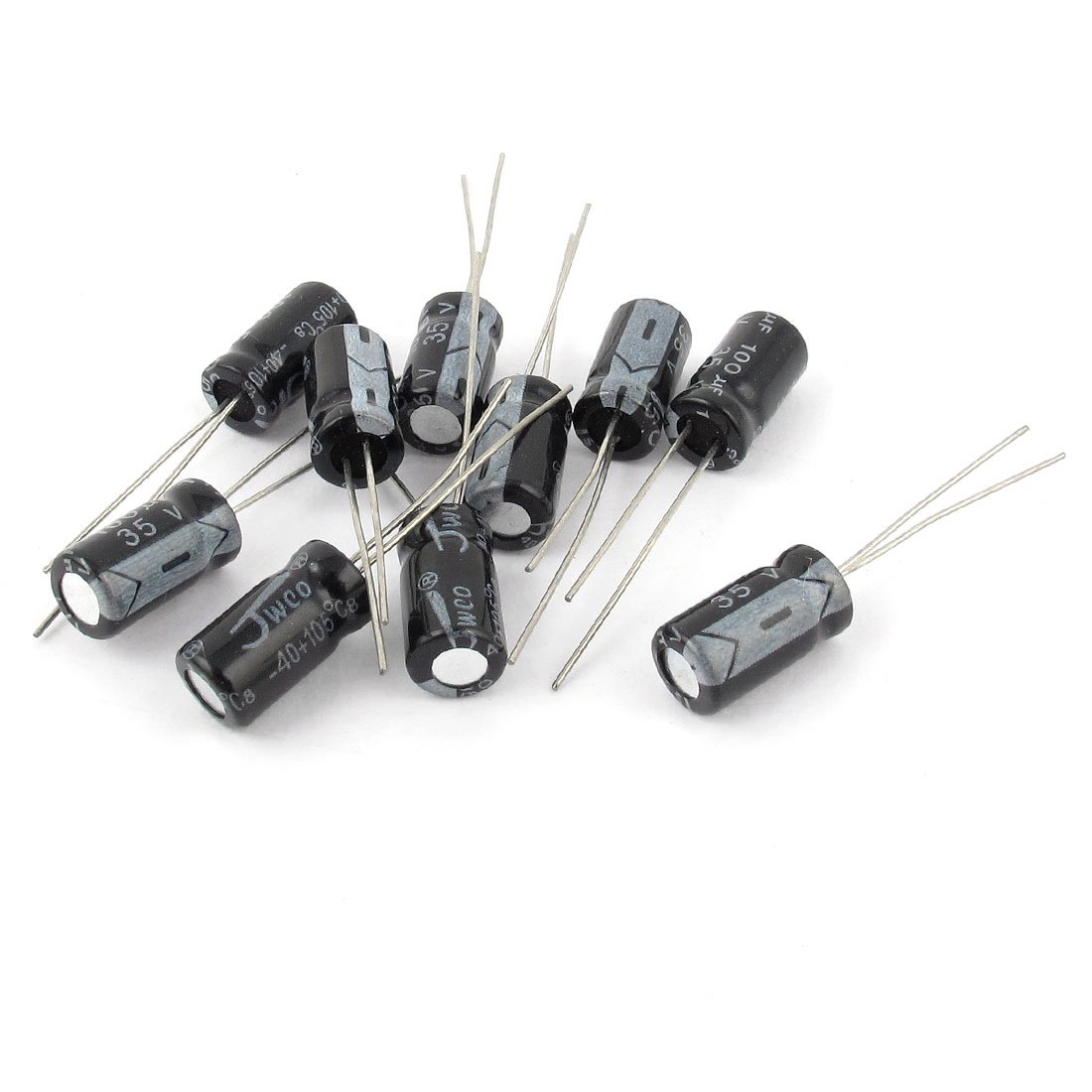 sourcing map Condensateur électrolytique 35V 100µF 10 pcs