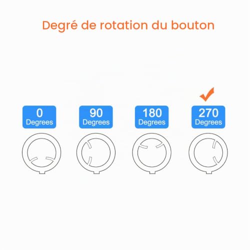 Sourcingmap bouton potentiomètre guitare 6 mm noir blanc lot 10