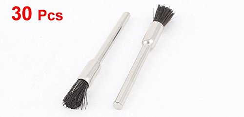 Sourcing Map brosse polissage 3mm soie noire lot 30