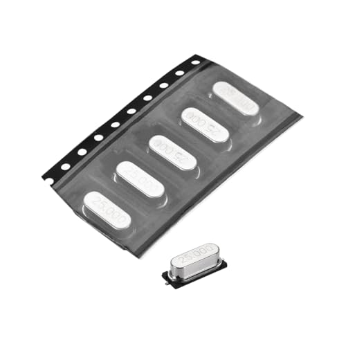 sourcing map Oscillateur Quartz 25MHz 5Pcs CMS 49SMD