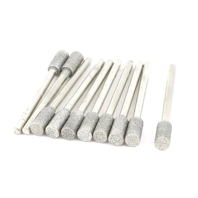 Sourcingmap Cylindre 5mm pointe diamant tige 3mm lot 10