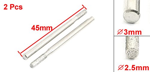 sourcing map mèche meulage diamant cylindrique 3 mm x2