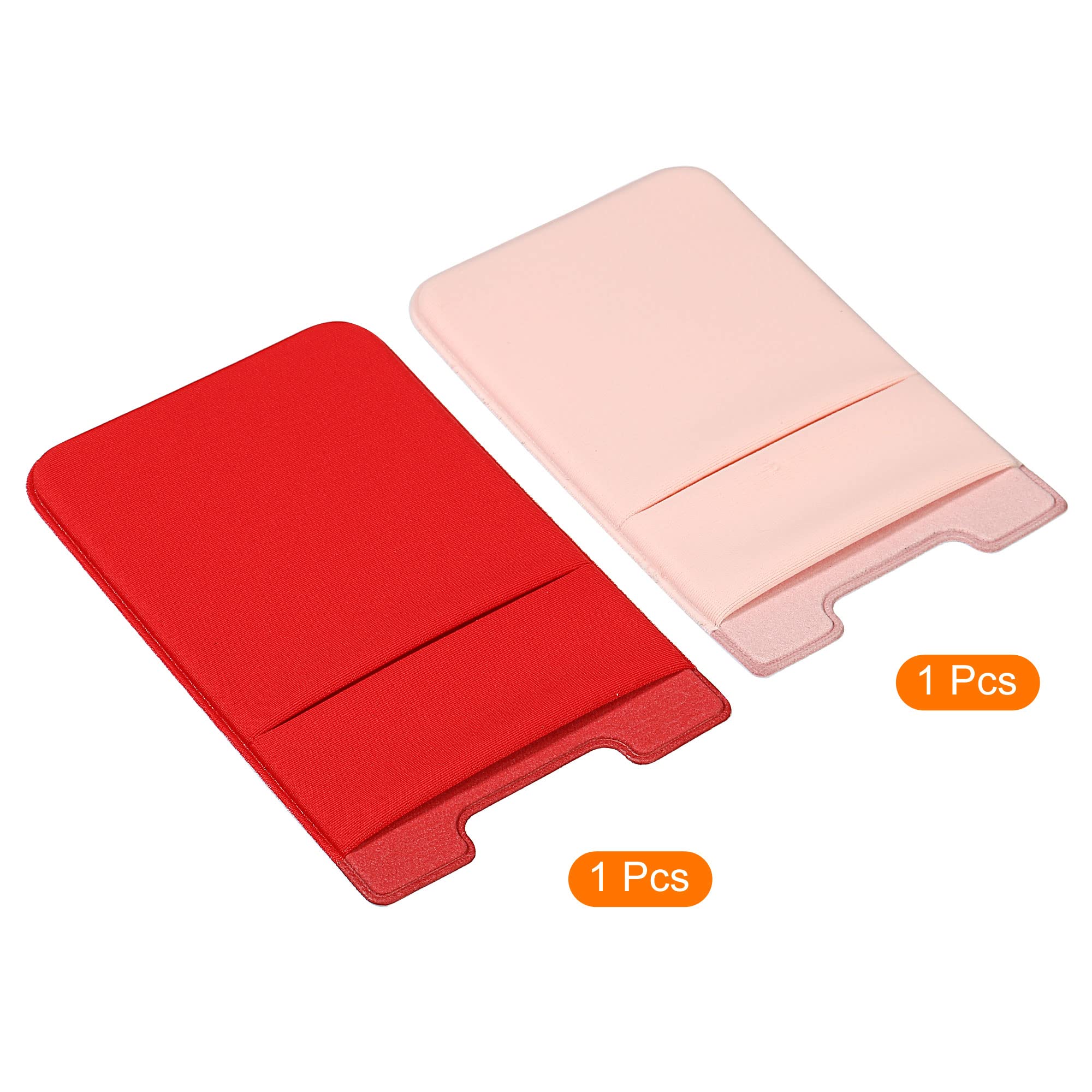 Sourcing Map porte-carte adhésif double couche rose rouge x2