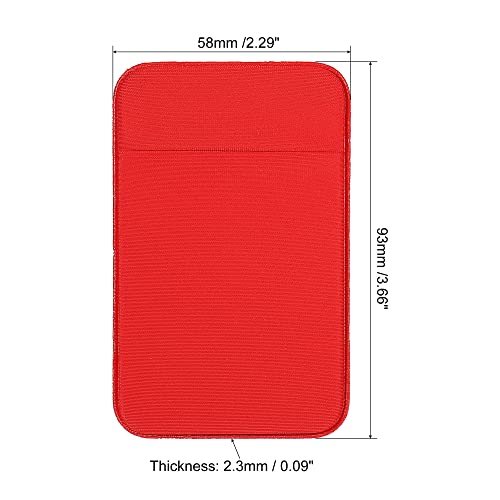 Sourcing Map Electronics porte-carte téléphone extensible rouge lot 3