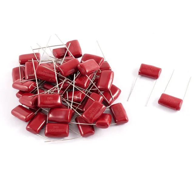 Sourcingmap Industrial condensateur CBB22 0.1uF 630V rouge 40 pcs