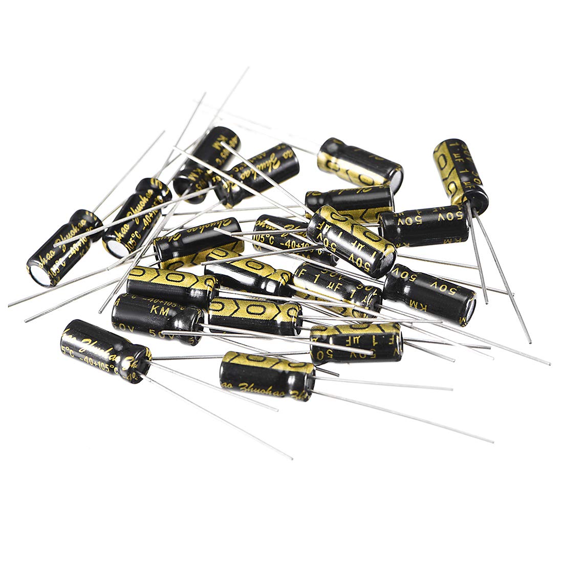 sourcing map condensateur électrolytique 1uF 50V 20 pièces 5x11mm