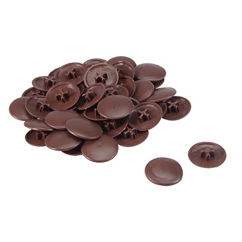 SOURCINGMAP cache-vis cruciforme 17mm x40 marron plastique