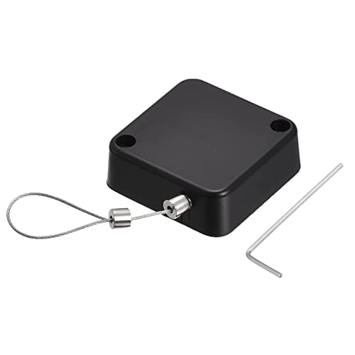 sourcing map serrure câble rétractable 2 m noire 200 g