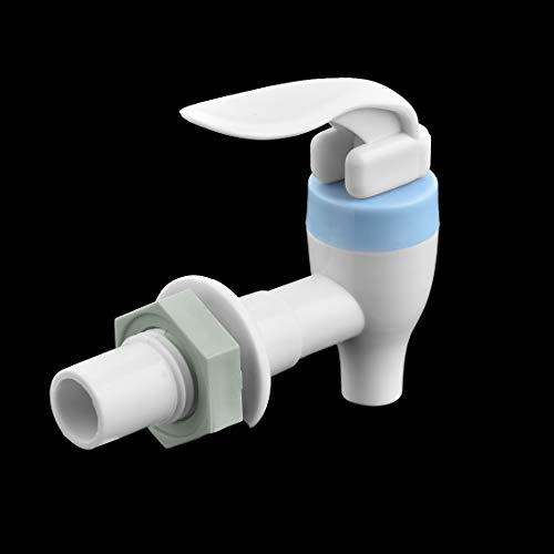 SOURCINGMAP Industrial robinet distributeur eau plastique blanc bleu 2pcs