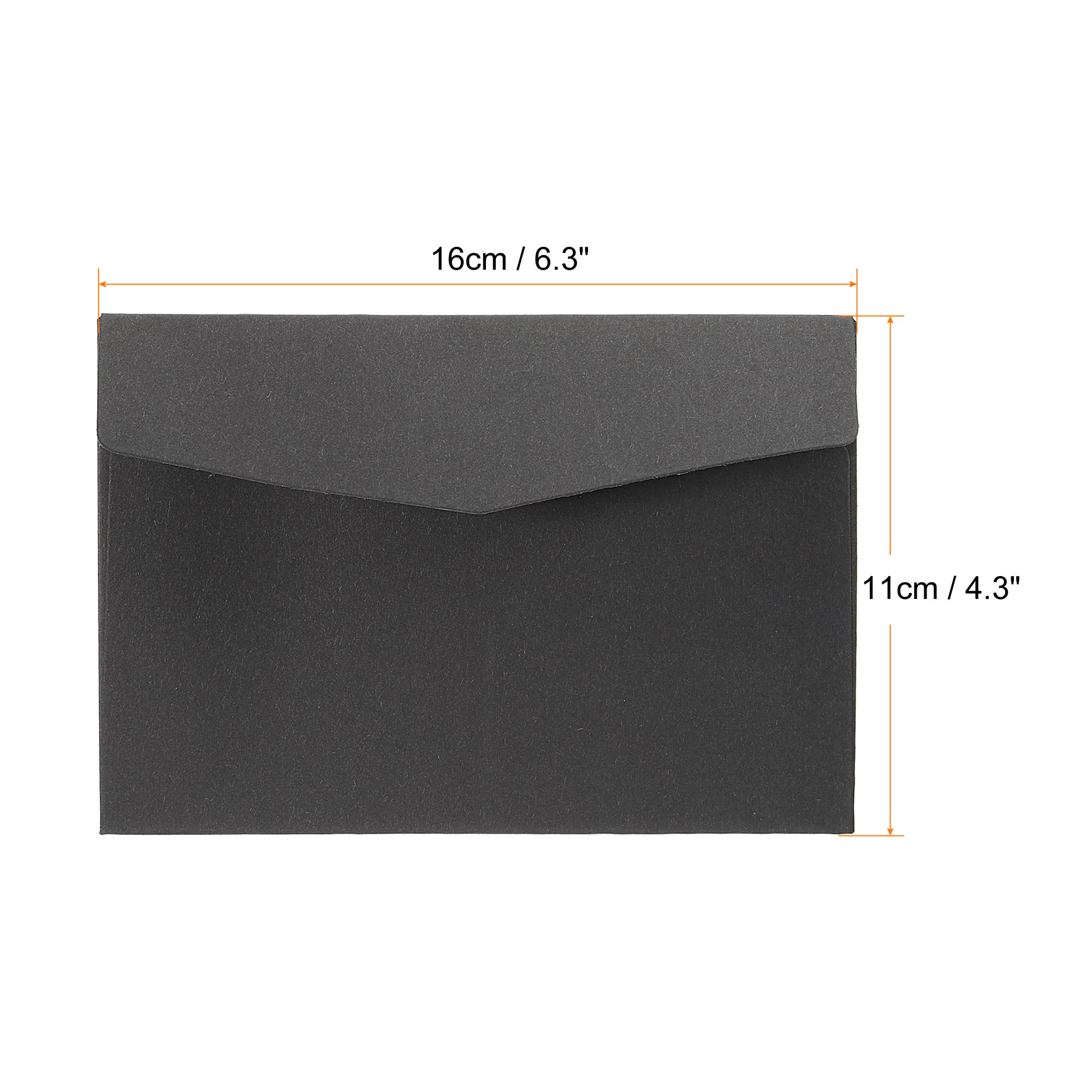 Sourcing Map Enveloppe Noire 11x16 cm Lot de 10 Invitation