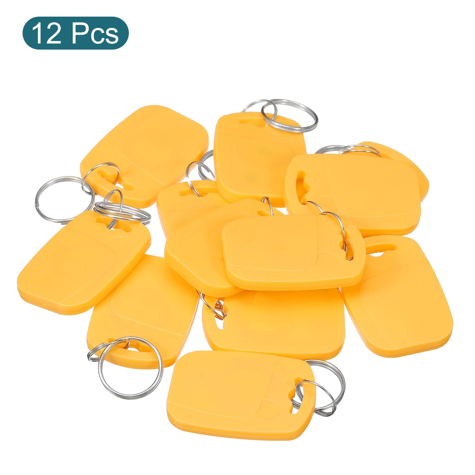 Sourcing Map double fréquence porte-clés RFID jaune lot 12