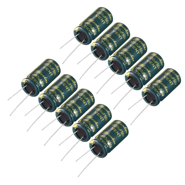 sourcing map 1000uF 50V condensateur électrolytique 10pcs 13x25mm