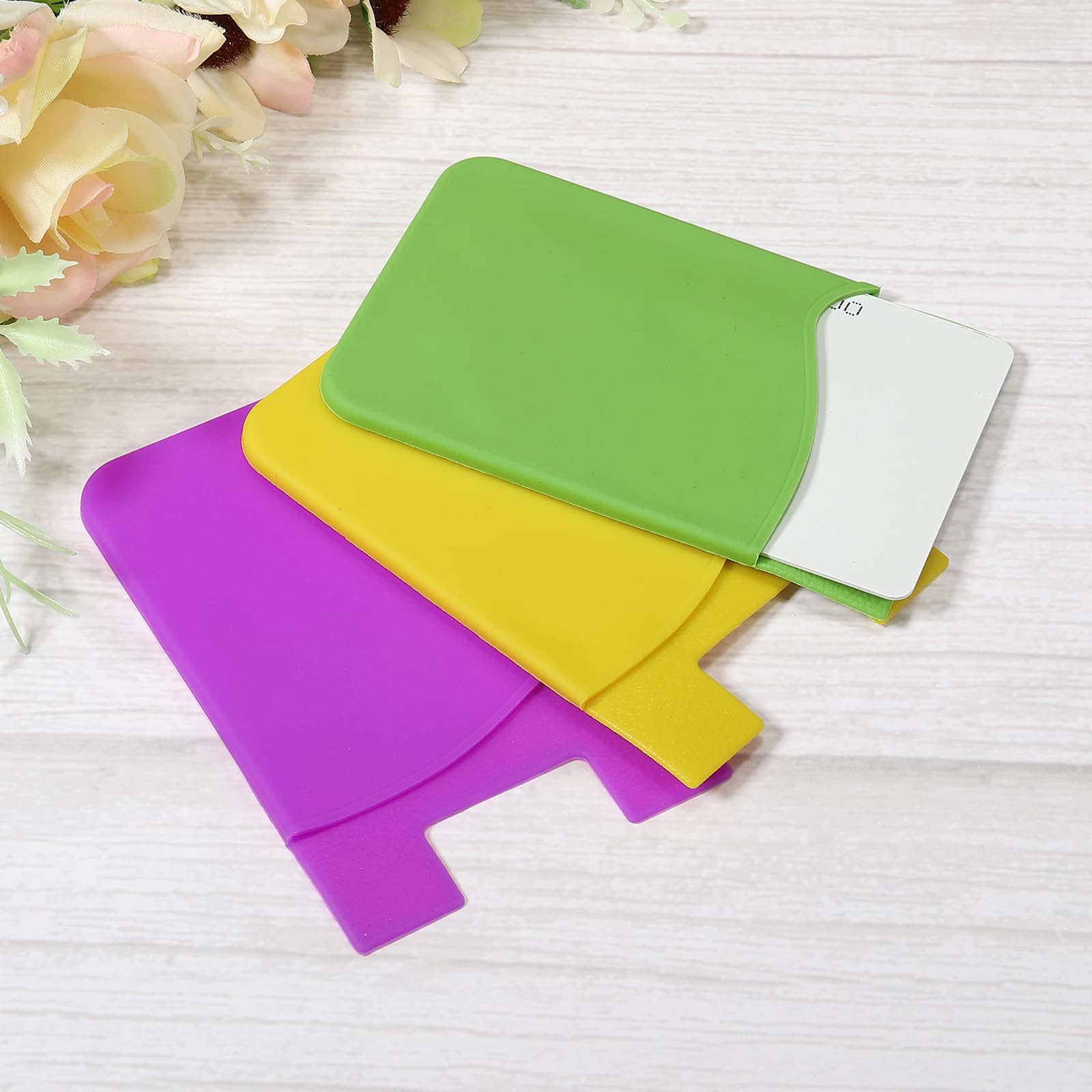 Sourcingmap Electronics porte-carte silicone jaune x6
