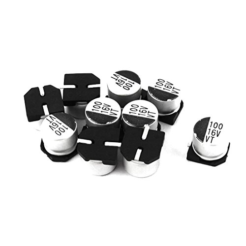 sourcing map Condensateur CMS 100uF 16V SMD 10pcs