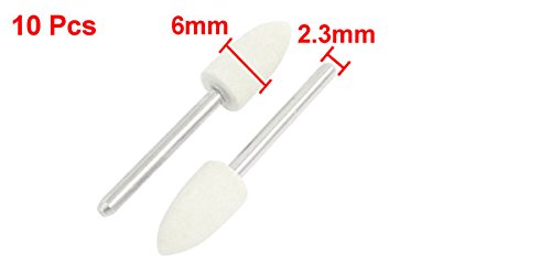 Sourcingmap Embout Polissage Feutre 8mm Lot de 10 Conique