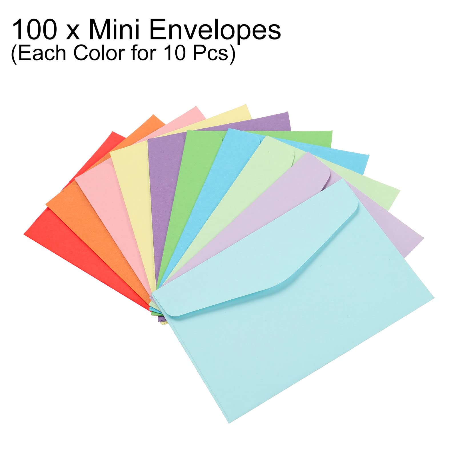 sourcing map Mini Enveloppes Multicolor 100 pcs 8,2x11,5cm