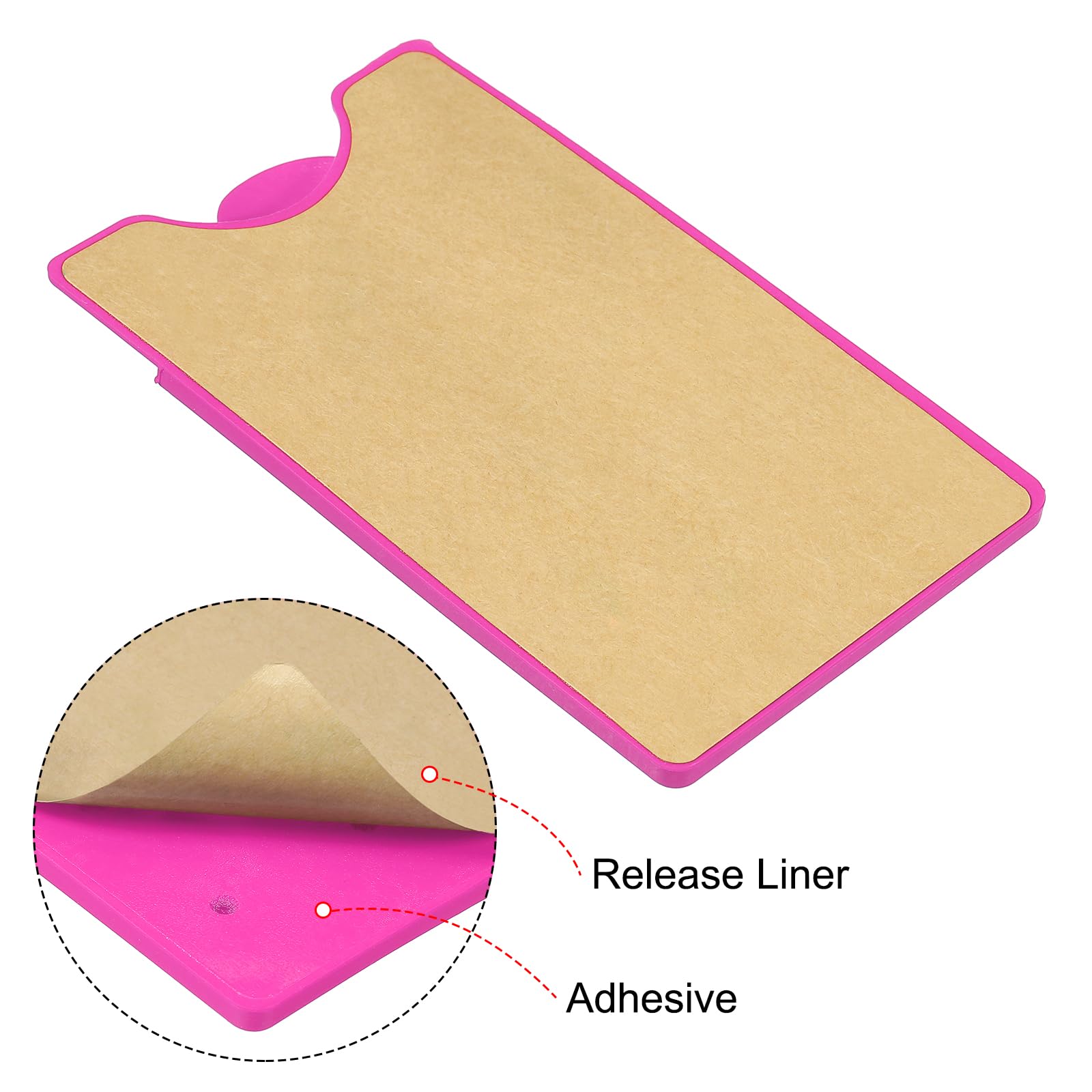 sourcing map Porte-carte adhésif téléphone silicone flexible x3