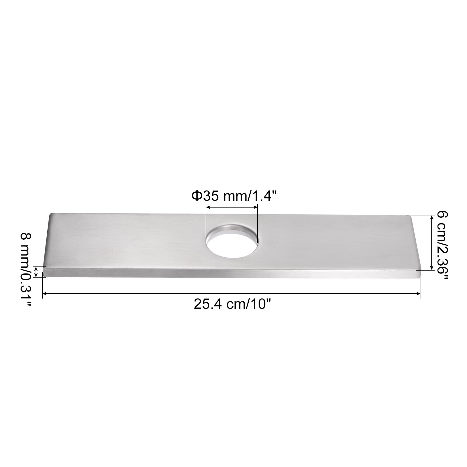 Sourcingmap couvercle trou évier 10" inox argent brossé