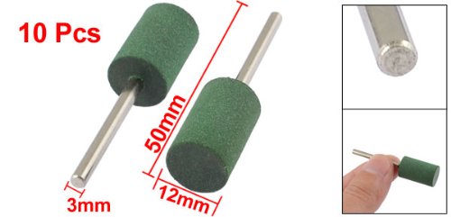 sourcingmap Pointe Montée Cylindrique Verte 12x20mm 10pcs