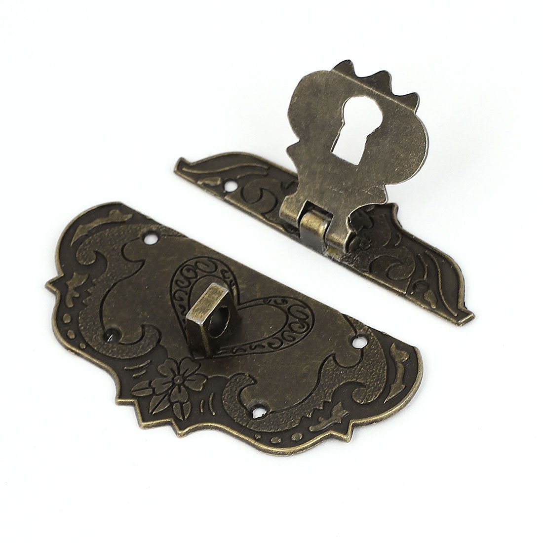 sourcingmap Home & Garden moraillon 77x55mm loquet bronze