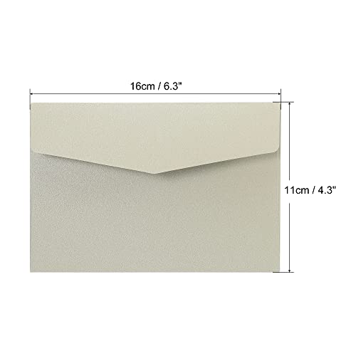 sourcing map Enveloppe 11x16 cm Argent Lot 10 Invitation