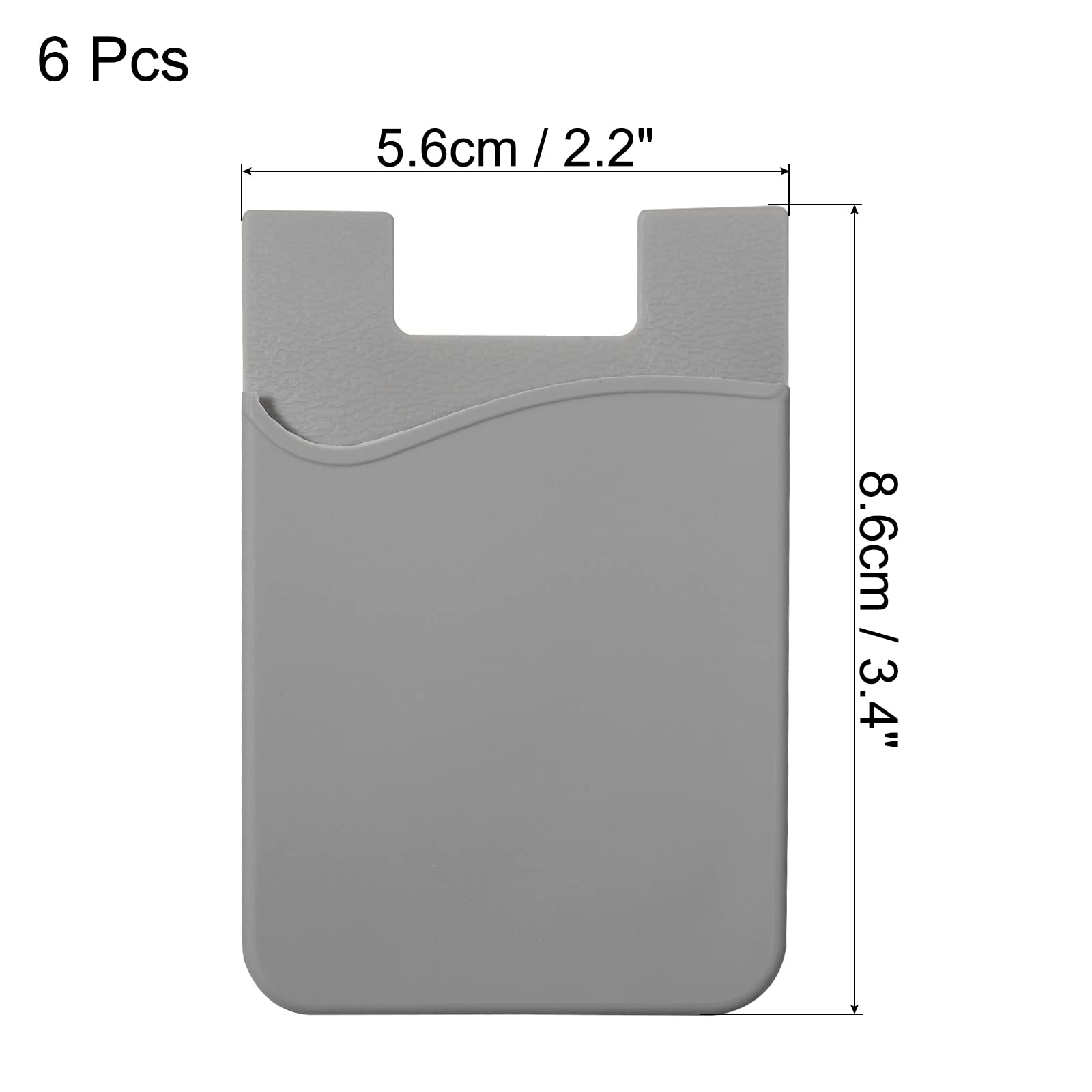 Sourcingmap Electronics porte-carte silicone gris x6