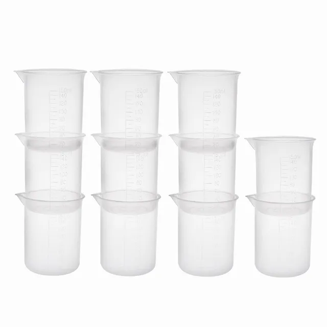Sourcing Map Bécher gradué plastique 150ml lot 11 transparent