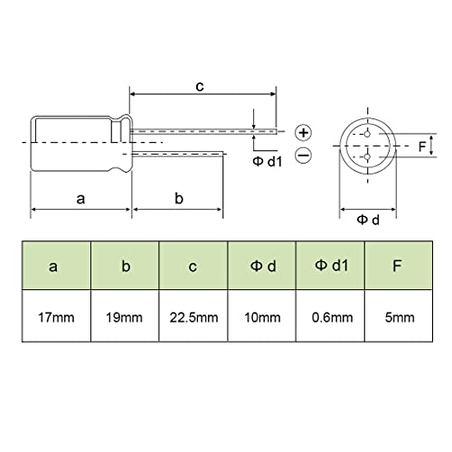 sourcing map 100uF 100V condensateur 30 pcs 10x17mm 105°C
