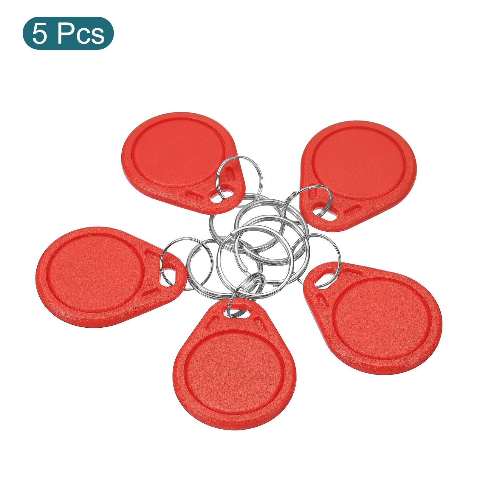 sourcing map Porte-clés RFID UID 13,56 MHz rouge lot de 5