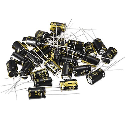 sourcing map condensateur électrolytique 220uF 35V 35 pcs 8x12mm
