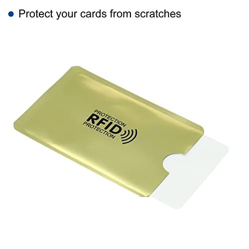 sourcing map Étui carte RFID jaune lot de 20