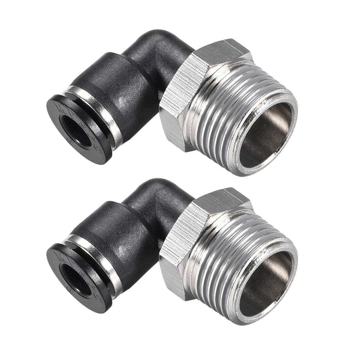 Sourcing Map MPL6-03 Raccord Pneumatique Coudé 6mm Lot 2