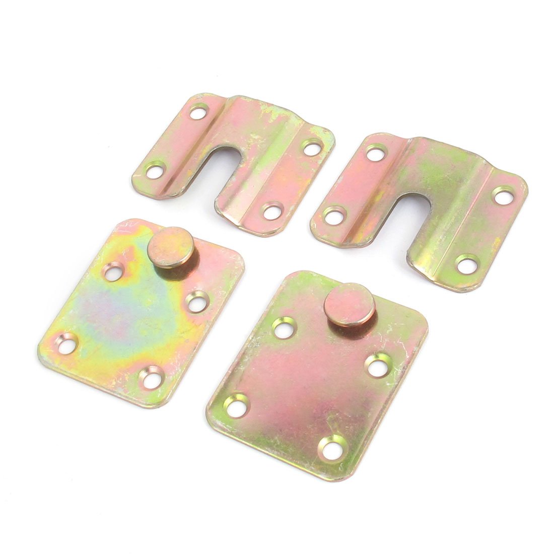 sourcing map Charnière invisible lit 76 mm bronze lot 2