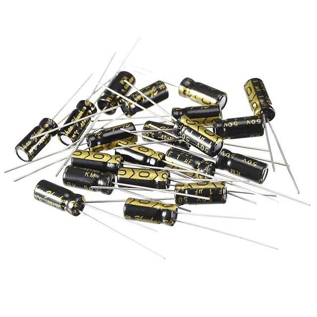 sourcing map condensateur électrolytique 1uF 50V 20 pièces 5x11mm