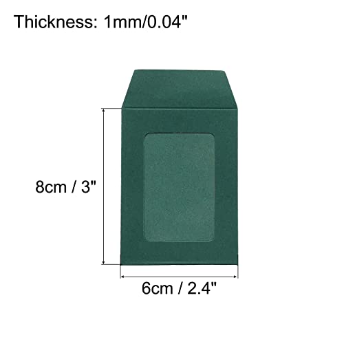 sourcing map enveloppe à fenêtre verte 8x6 cm lot de 10