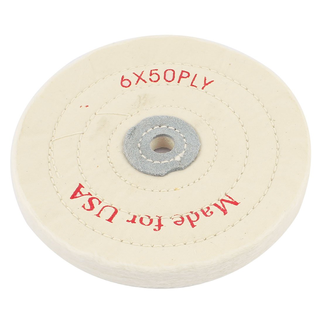 sourcing map Roue de polissage 150 mm blanc 50 plis coton