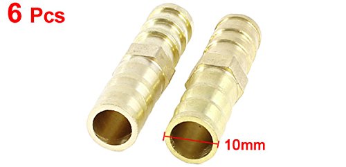 Sourcingmap Raccord Cannelé Laiton 10mm Lot 6 Droit