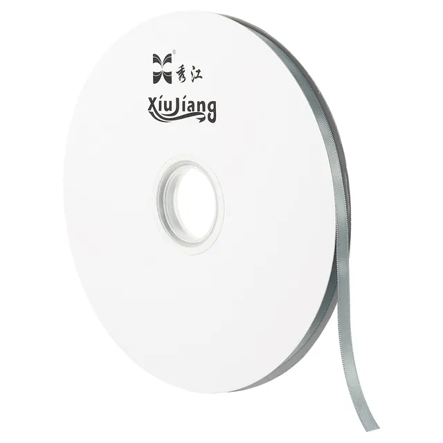 Sourcing Map Ruban Satin Gris Clair 7 mm x 91,4 m Rouleau
