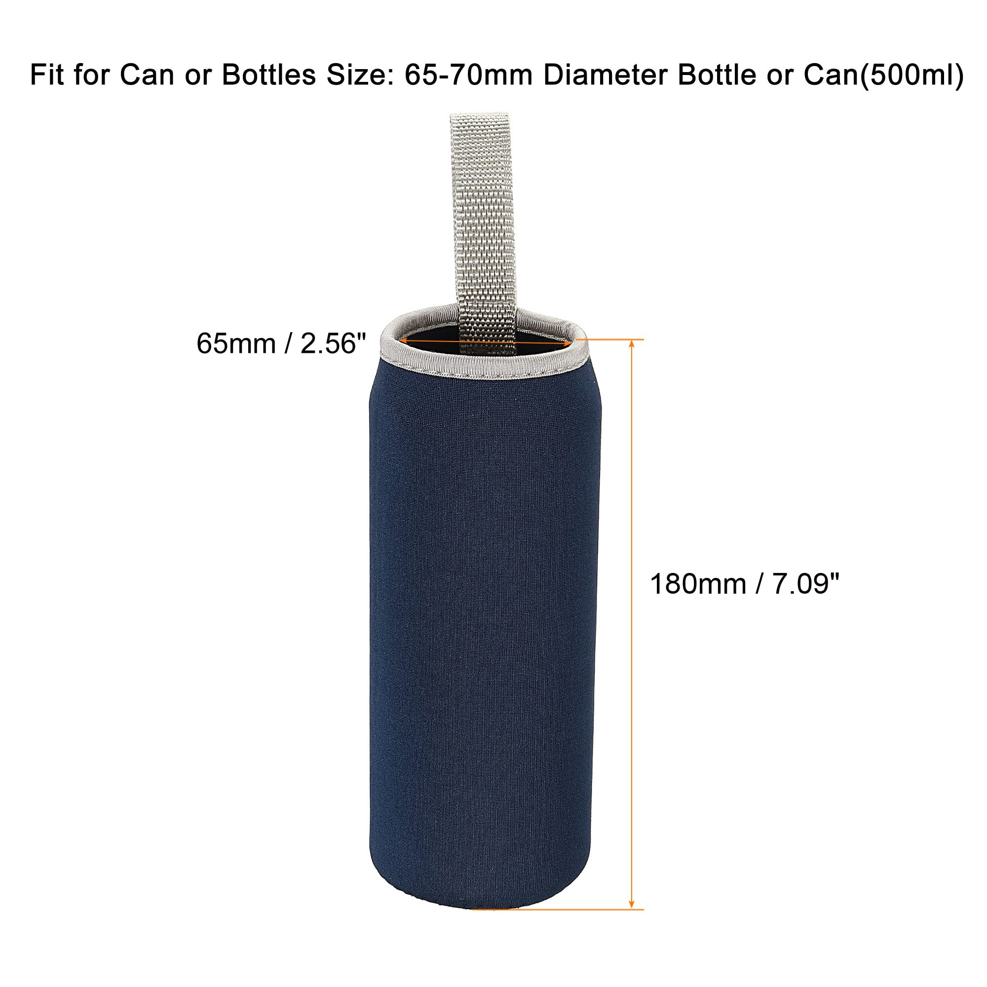 sourcing map Home & Garden manchon bouteille 500ml lot 2 bleu ciel