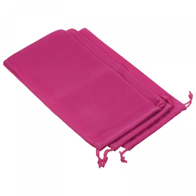 sourcing map pochette microfibre 30x15 cm rose rouge lot 3 anti-rayure