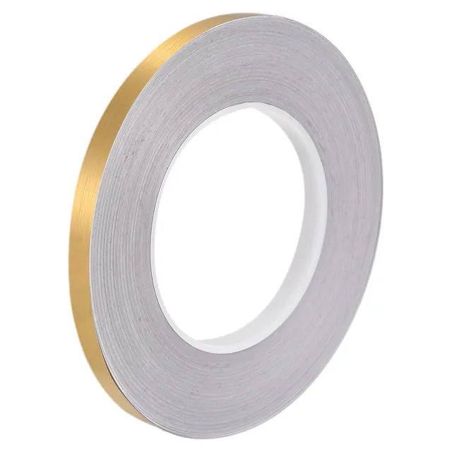 sourcing map Ruban Adhésif Carrelage Doré 8mm x 50m