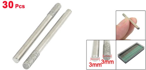 SOURCINGMAP pointe diamant cylindrique 3 mm lot 30 meulage