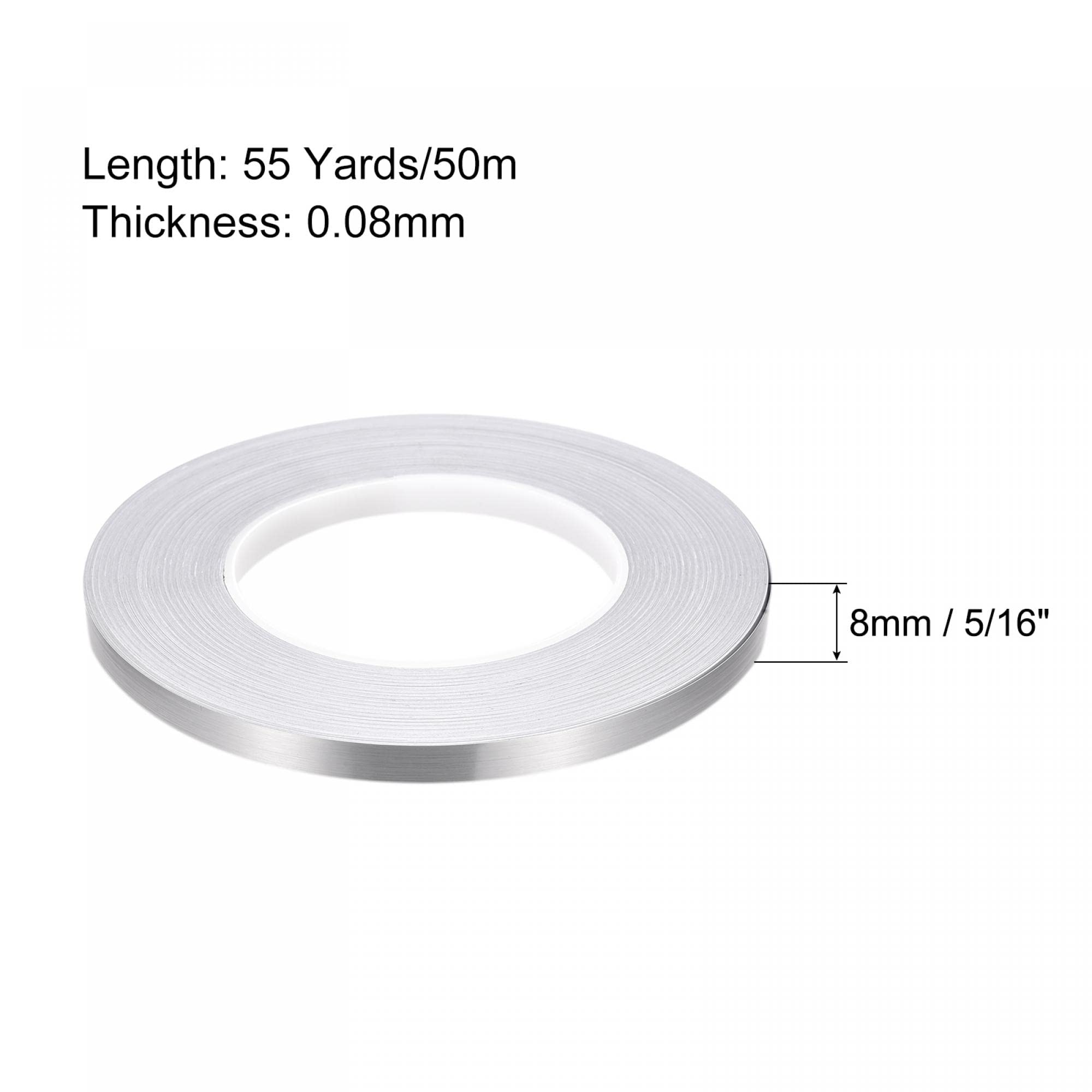 sourcing map Home & Garden ruban adhésif carrelage argenté 8mm x 50m