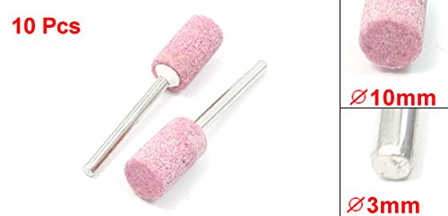 sourcingmap meule montée cylindre 10mm tige 3mm lot 10
