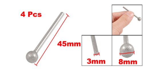 sourcingmap pointe diamantée boule 8 mm tige 3 mm lot 4